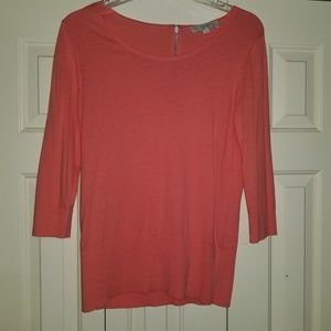 EUC Loft 3/4 Sleeve Coral Sweater Large